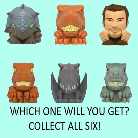 Jurassic World Mash'Ems Series 2 2020 Basic Fun! 4 Pack Blind Mystery Balls New - Picture 6 of 6
